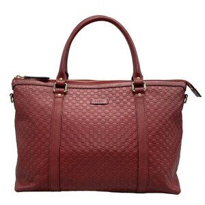 GUCCI Micro Guccissima 449655 Red Leather Handbag